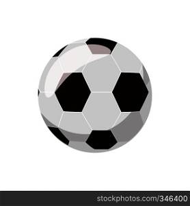 Soccer ball icon in cartoon style on a white background. Soccer ball icon, cartoon style
