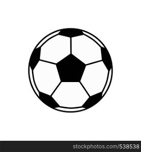 Soccer ball icon in simple style on a white background. Soccer ball icon, simple style