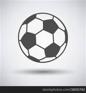 Soccer ball icon on gray background with round shadow. Vector illustration.. Soccer ball icon