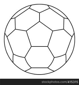 Soccer ball icon. Outline illustration of soccer ball vector icon for web. Soccer ball icon, outline style