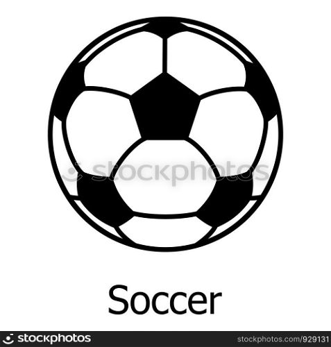 Soccer ball icon. Simple illustration of soccer ball vector icon for web. Soccer ball icon, simple black style