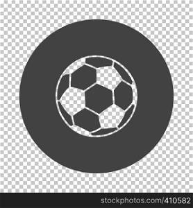 Soccer ball icon. Subtract stencil design on tranparency grid. Vector illustration.