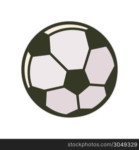 Soccer Ball icon vector Flat vector illustration in black on white background. EPS 10