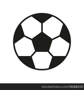 Soccer Ball icon vector Flat vector illustration in black on white background. EPS 10