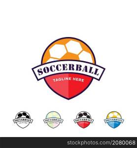 Soccer Ball logo vector design templates isolated on white background