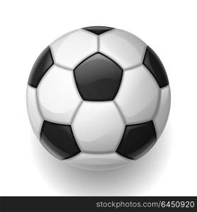 Soccer ball on white background. Sports football illustration. Soccer ball on white background. Sports football illustration.