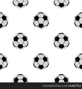 Soccer ball pattern seamless background in flat style repeat vector illustration. Soccer ball pattern seamless