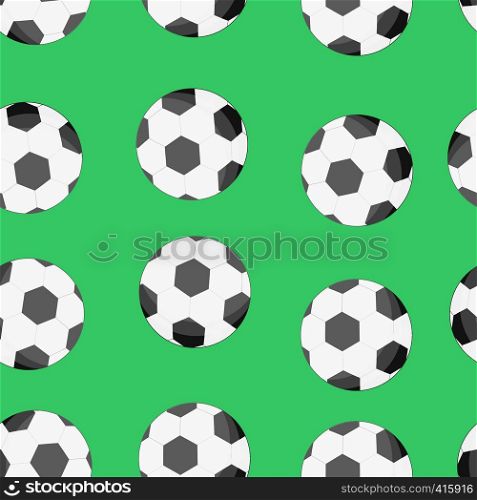 Soccer ball seamless pattern. Vector design.
