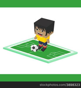 soccer cartoon boy vector graphic art design illustration. soccer cartoon boy