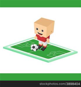 soccer cartoon boy vector graphic art design illustration. soccer cartoon boy