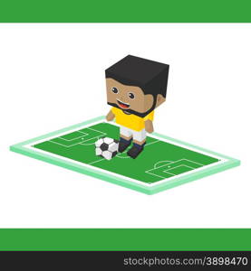 soccer cartoon boy vector graphic art design illustration. soccer cartoon boy