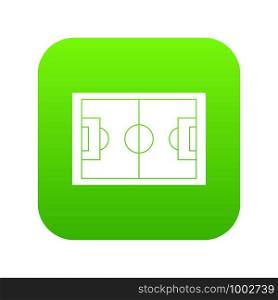 Soccer field icon digital green for any design isolated on white vector illustration. Soccer field icon digital green