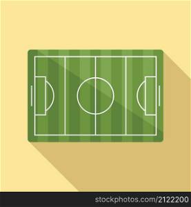 Soccer field icon flat vector. Stadium pitch. Top football match. Soccer field icon flat vector. Stadium pitch