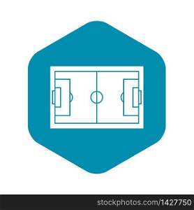 Soccer field icon in simple style on a white background vector illustration. Soccer field icon in simple style