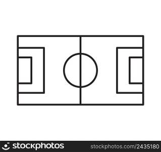 Soccer field icon vector logo design template flat style