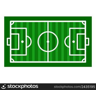 Soccer field icon vector logo design template flat style