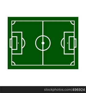 Soccer field layout flat icon isolated on white background. Soccer field layout flat icon