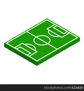 Soccer field layout isometric 3d icon on a white background. Soccer field layout isometric 3d icon