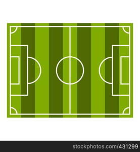 Soccer field or football grass field icon flat isolated on white background vector illustration. Soccer field or football grass field icon isolated