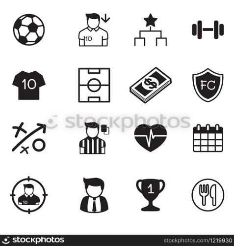 Soccer & football club icons set