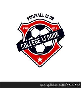 Soccer, football emblem. Design element for logo, label, emblem, sign. Vector illustration