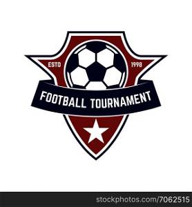 Soccer, football emblems. Design element for logo, label, emblem, sign. Vector illustration