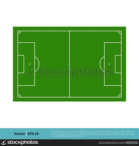 Soccer, Football Field Vector Template Illustration Design. Vector EPS 10.