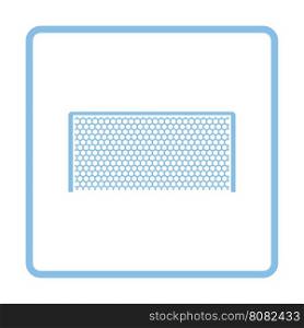 Soccer gate icon. Blue frame design. Vector illustration.