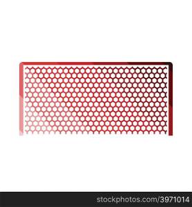 Soccer gate icon. Flat color design. Vector illustration.