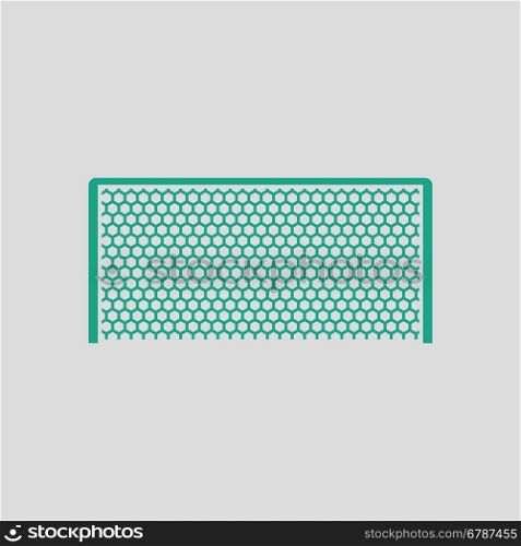 Soccer gate icon. Gray background with green. Vector illustration.
