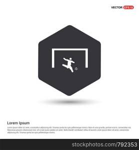 Soccer Goal Icon Hexa White Background icon template - Free vector icon