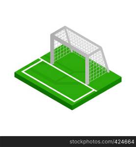 Soccer goal isometric 3d icon on a white background. Soccer goal isometric 3d icon