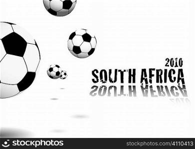 soccer inspired football illustration for the South Africa tournament