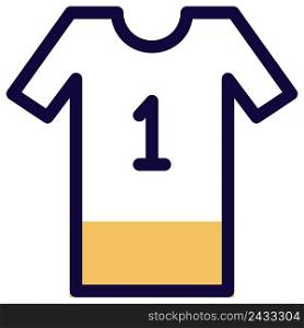 Soccer jersey for the sports player with number one