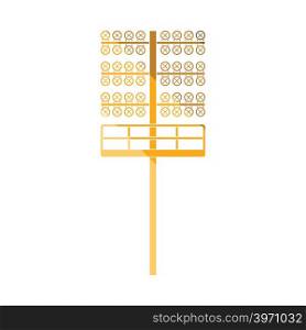 Soccer light mast icon. Flat color design. Vector illustration.