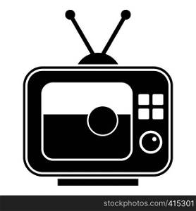 Soccer match on TV icon. Simple illustration of soccer match on TV vector icon for web. Soccer match on TV icon, simple style