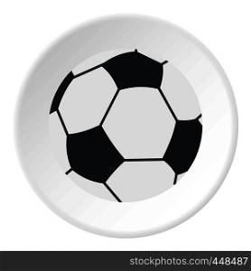 Soccer or football ball icon in flat circle isolated vector illustration for web. Soccer or football ball icon circle
