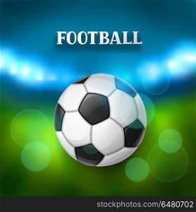 Soccer or football banner with ball. Sports illustration. Soccer or football banner with ball. Sports illustration.