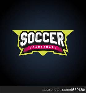Soccer or football text power full typography Vector Image