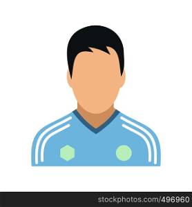 Soccer player flat icon isolated on white background. Soccer player flat icon