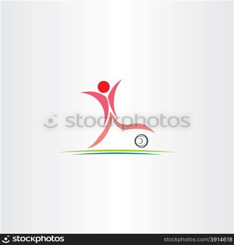 soccer player vector football icon design