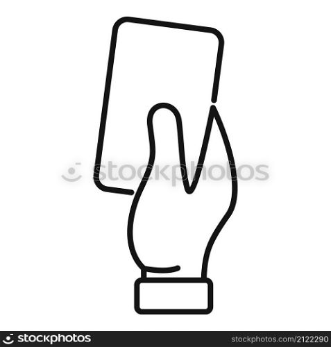 Soccer referee card icon outline vector. Football penalty. Sport judge. Soccer referee card icon outline vector. Football penalty