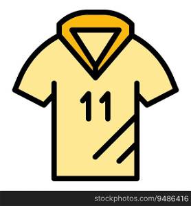 Soccer shirt icon outline vector. Fashion gym. Online fitness color flat. Soccer shirt icon vector flat
