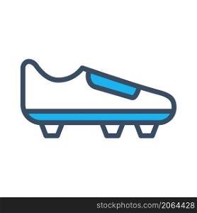 soccer shoes icon flat style design