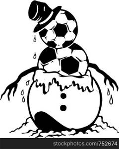 Soccer snowman