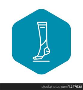 Soccer sock icon. Outline soccer sock vector icon for web design isolated on white background. Soccer sock icon, outline style