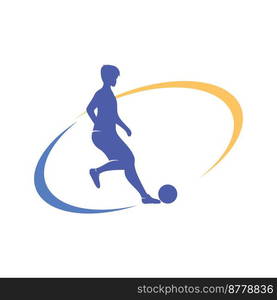 Soccer sport logo vector illustration flat design