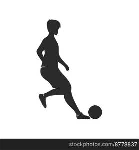 Soccer sport logo vector illustration flat design