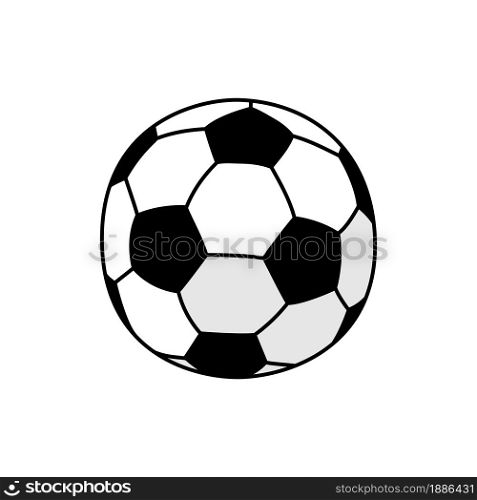 Soccer sports ball sketch icon. Vector freehand illustration. Football equipment