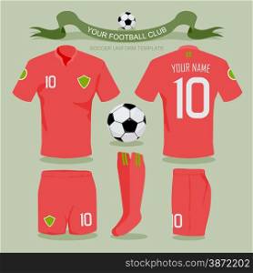 Soccer uniform template for your football club, illustration by vector design.